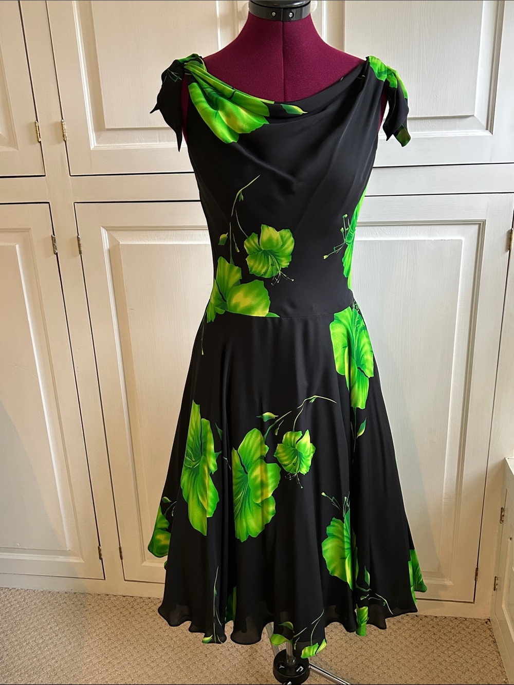 Vintage Sue Wong Silk Cocktail Dress
